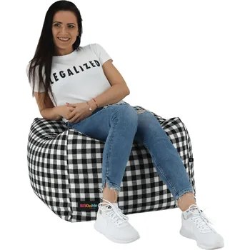 Obývací pokoj Taburet, černá / bílá, KRETON