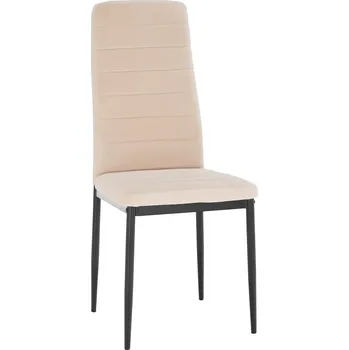 Jídelní židle Židle, béžová Dulux, velvet látka/černý kov, COLETA NOVA P1, poškozené zboží