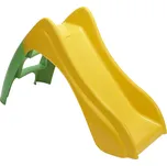Dětská zahradní skluzavka, zelená/žlutá, plast, TUKLO