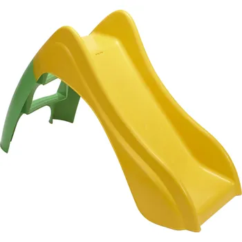 skluzavka Dětská zahradní skluzavka, zelená/žlutá, plast, TUKLO