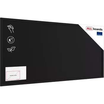 Allboards Černá křídová tabule 120×60 cm – ČERNÝ dřevěný rám ECO, TB126BK_ECO