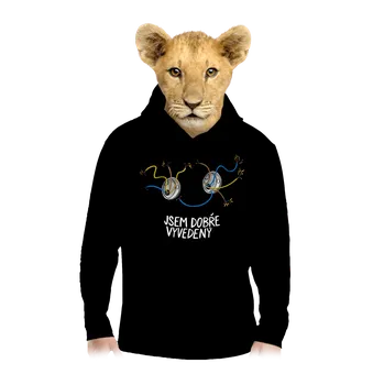 Chlapecká mikina Bastard Jsem dobře vyvedený dětská mikina klokanka Black