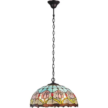 Brilagi - Tiffany vitrážový lustr na řetězu LORAS 2xE27/60W/230V