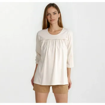 Dámské pyžamo TREAT WEAR DÁMSKÉ PYŽAMO KRÁTKÉ - HYPOALERGENNÍ BIOBAVLNA: Smetanová 3XL