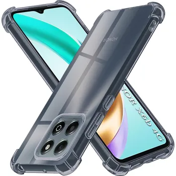 Pouzdro na mobilní telefon Techsuit nárazuvzdorný čirý silikon Honor X6b kouřově černá