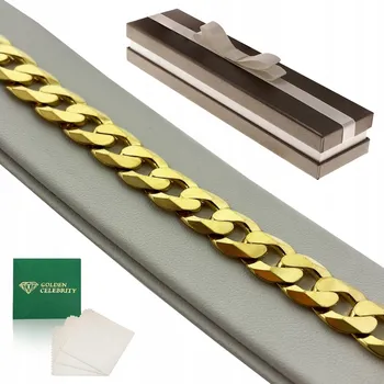 Náramek Pánský náramek zlatý pancéřový vzor Golden Celebrity stříbro 925, 24 cm