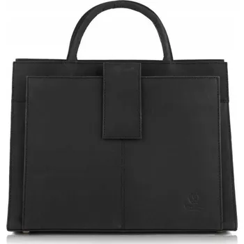 Kabelka Paolo Peruzzi kabelka z pravé kůže černá