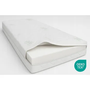 Matrace Pěnová Matrace 90X180 Bílá ALOE VERA 180X90 středně tvrdá pěna H3
