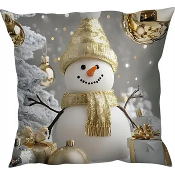 Povlak na dekorativní polštářek Vánoční povlak na polštář s motivem Vánoc, dekorativní 45x45 cm