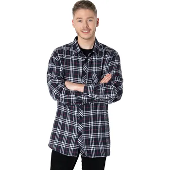 Pánská móda Glimmer Pánská košile nadměrné velikosti casual 5657 dlouhý rukáv regular střih bavlna velikost 51