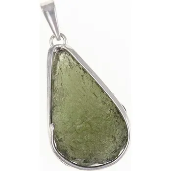 Přívěsek My Moldavite Stříbrný přívěsek s přírodním vltavínem 527-14967