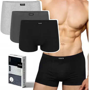 Boxerky Pánské bavlněné boxerky ATLANTIC 3BMH-007 šortky MIX 3-PACK - XL