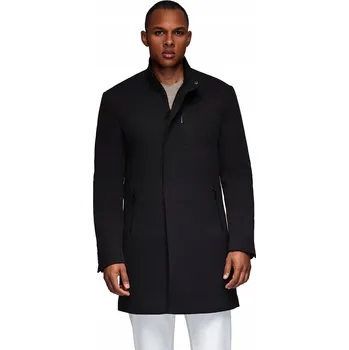 Pánský zimní kabát Ombre pánský kabát černý klasický do půli stehen OM-COWC-0136 velikost L