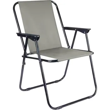 Jídelní židle Kempová židle, světle šedá/černá, RISTON