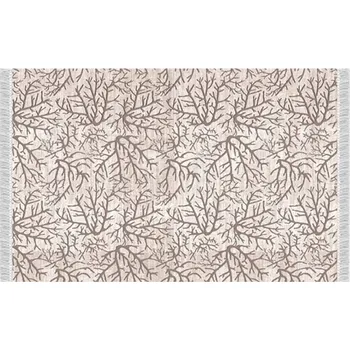 Koberec, béžová / vzor větev, 80x150, ARILA