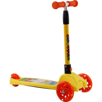 Koloběžka Dětská koloběžka, LED kolečka, hliník / plast, žlutá / oranžová, LAOMA