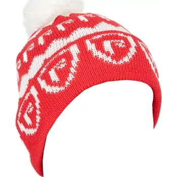 Čepice FOX RAGE - Vánoční čepice s bambulí Voyager Červená Bílá