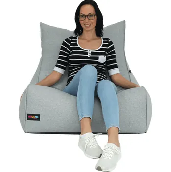 Sedací pytel Sedací vak, světlešedá látka, EGALEO