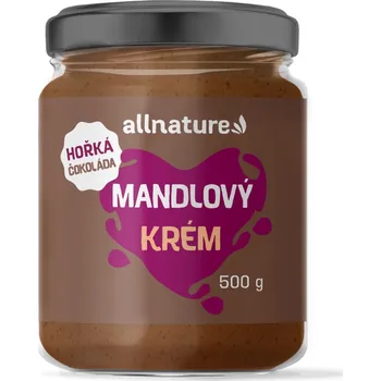 Cukrovinka Allnature Mandlový krém s hořkou čokoládou 500 g