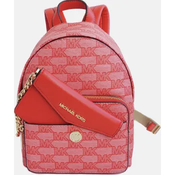 Batoh Michael Kors Masie červený xs logo s peněženkou