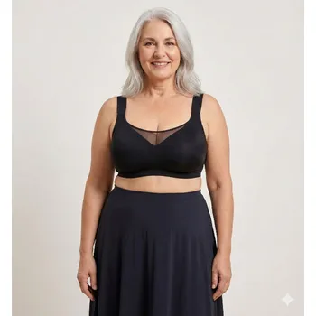 Podprsenka Bezešvá podprsenka MAGNOLIA černá Velikost: 5XL