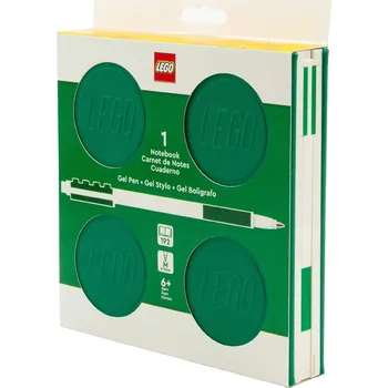 Stavebnice LEGO LEGO Zápisník s gelovým perem jako klipem a náhradní náplní - zelený