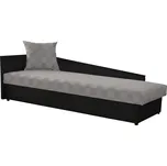 Válenda s úložným prostorem, levé provedení, látka černá + látka vzor, JUDIT