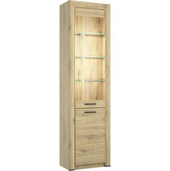 Komoda Vitrína 1D1W, dub navarra, SAFARI