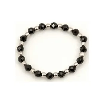 Prsten Flexibilní prsten 7 Angelic Eyes se stříbrnými kuličkami a spinely STRP0642F