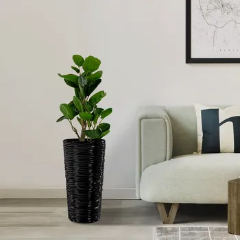 Květináč Květináč, plast, černá, KRULO