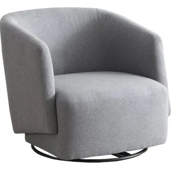 Obývací pokoj Designové otočné křeslo, šedá, RODON