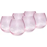 Sklenice na vodu, set 6 ks, 350 ml, růžová, CELESTE TYP 2
