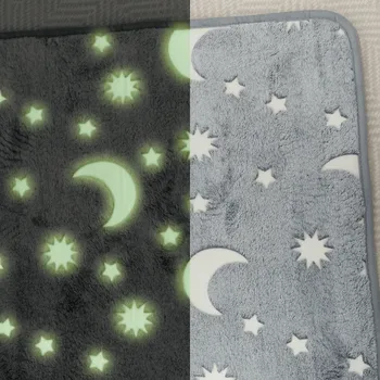 Koberec TEMPO-KONDELA GLOVIS TYP 1, svítící koberec, šedá / vzor, 160x230 cm