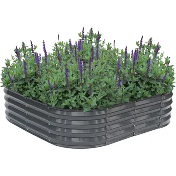 Kuchyňská linka Vyvýšený záhon, antracit, ocel, SADAN TYP 7