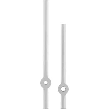 Hodiny Kovové hodinové ručičky B20 (95 mm, 76 mm) - stříbrné - Ručičky hodinové B20 pár stříbrné