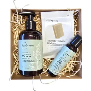 Kosmetická sada Sirra Organics Vánoční sada mýdel Tea Tree oil - mini