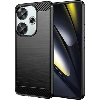 Pouzdro na mobilní telefon Techsuit Karbon Silikon Xiaomi Poco F6 Černý