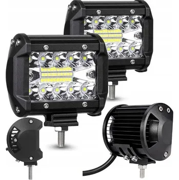 Přídavný světlomet Sada 2x 60W Halogenová pracovní LED světla 12-24V IP67