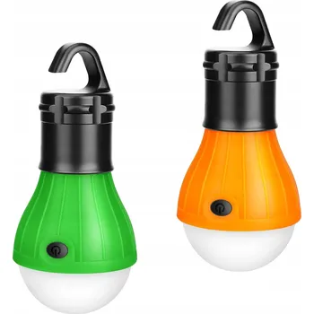 Svítilna Kempingová lampa/svítilna do stanu s háčkem, na baterie, 2 ks