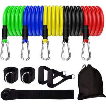Posilovací gumy Odporové gumy popruhy sada úchyty fitness crossfit 4,5-14 kg 5 ks
