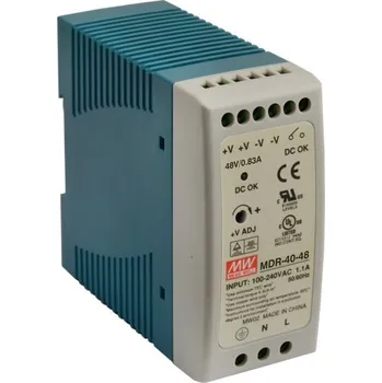 spínaný zdroj MDR-40-48 MDR-40-48, průmyslový spínaný zdroj 230V/48VDC-40W s nastavitelným…