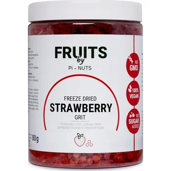 Sušená potravina Jahody Jahody : lyofilizovaná jahoda drcené 80 g Pi-nuts 80 g