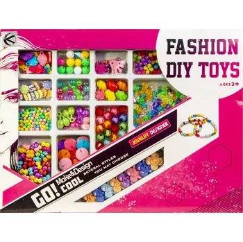 Dětské navlékací korálky Sada korálků na výrobu náramků