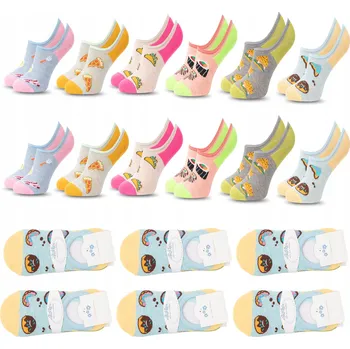 Pánské ponožky 12x Bavlněné Vtipné Ponožky Kotníkové Ponožky Mix