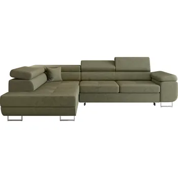 Sedací souprava Rohová sedací souprava, olivově zelená, levá, ANTON ROH