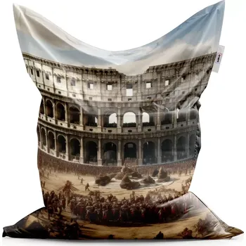Sedací pytel Sablio Sedací vak Classic Řím Koloseum Legie - 200x140 cm