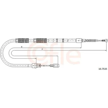 Lanko parkovací brzdy Lanko ruční brzdy COFLE 10.7535