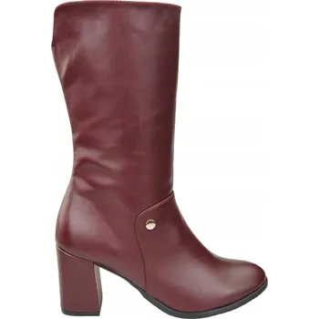 Dámské kozačky Elitabut dámské kozačky do půli lýtek na sloupkovém podpatku, velikost 37