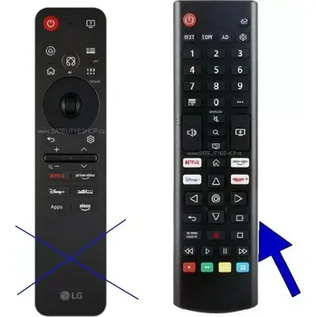 LG OLED65C51LA náhradní dálkový ovladač číselný