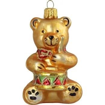 Skleněný medvídek s bubínkem